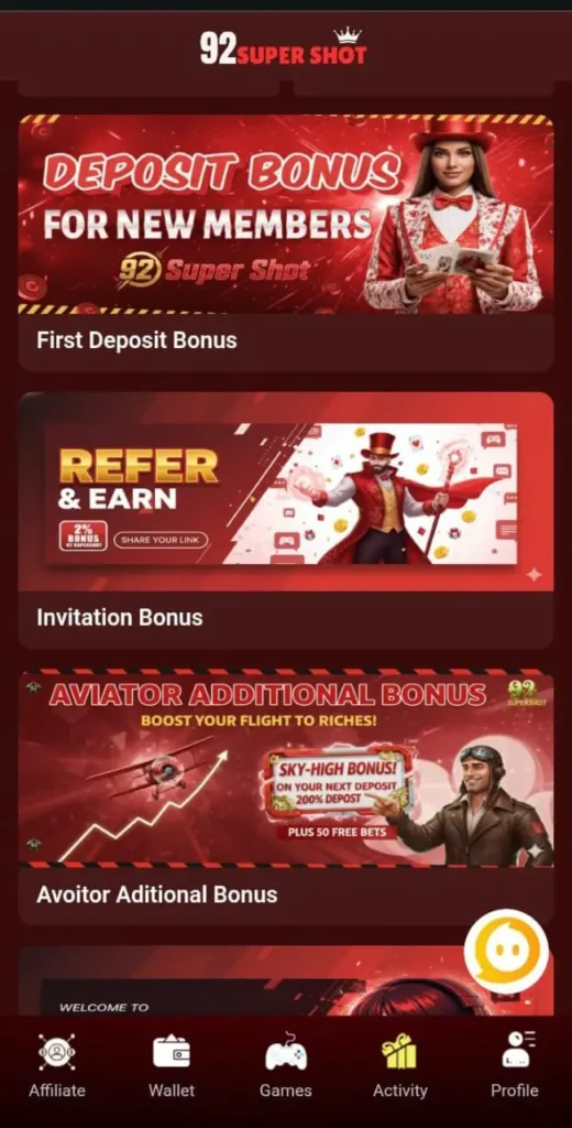 92Super Shot Game Rewards