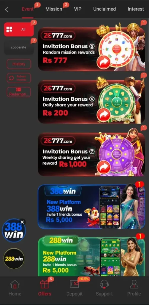 ZC777 Game Bonuses