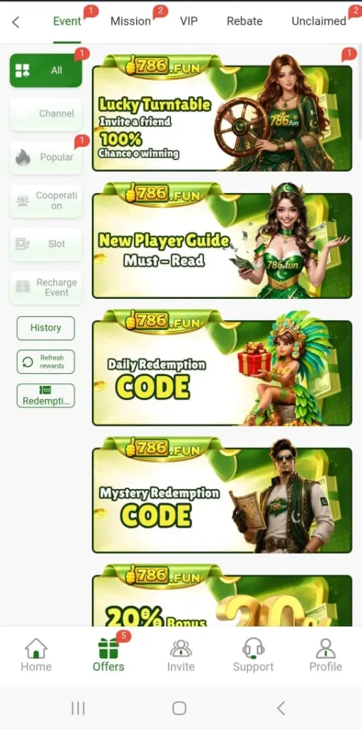 786FUN Game Rewards & Bonuses