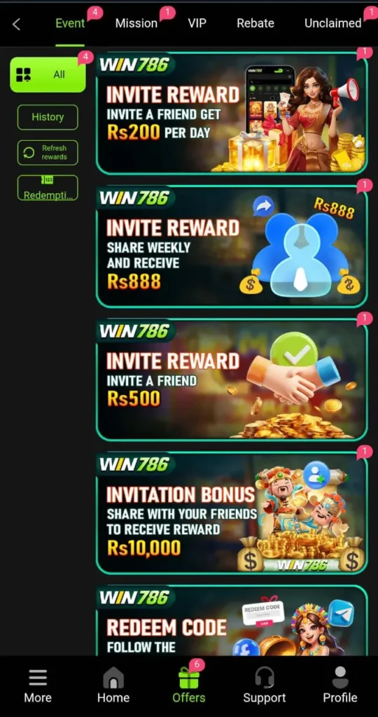 WIN786 Game Rewards
