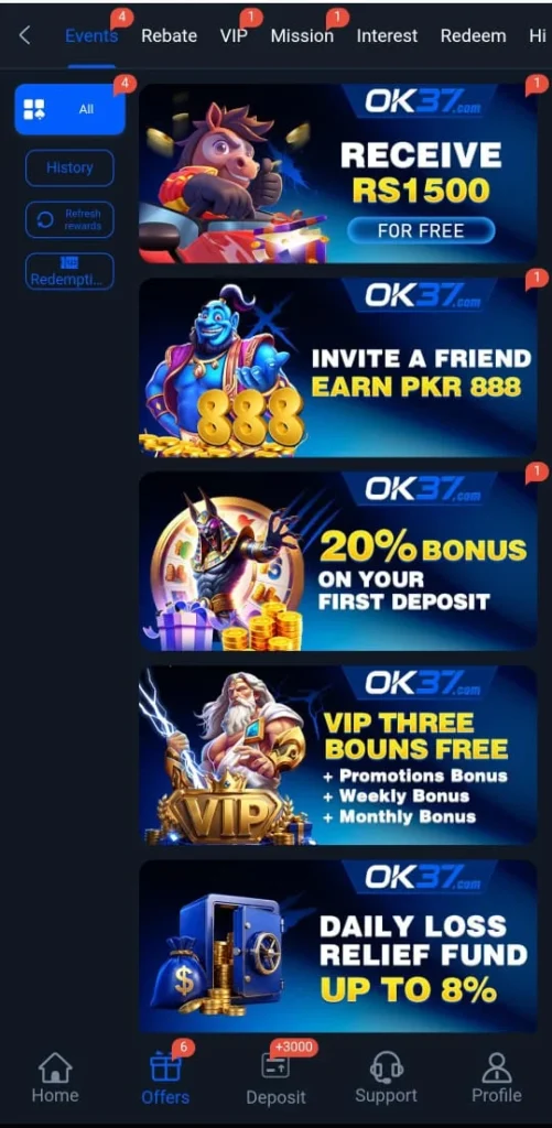 OK37 Game Offers