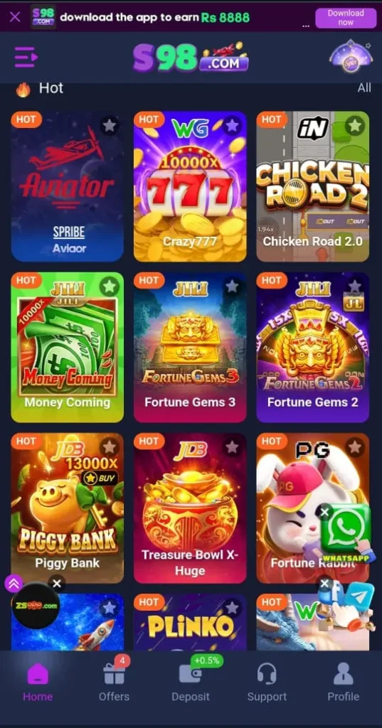 S98 Game  Home Page