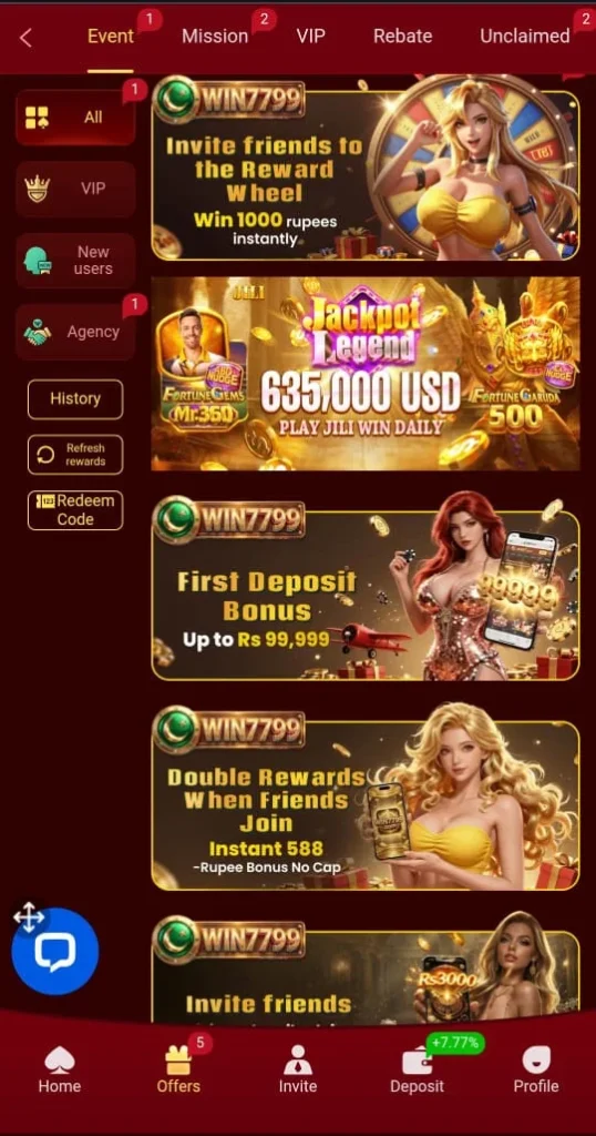 WIN7799 Game Promotions