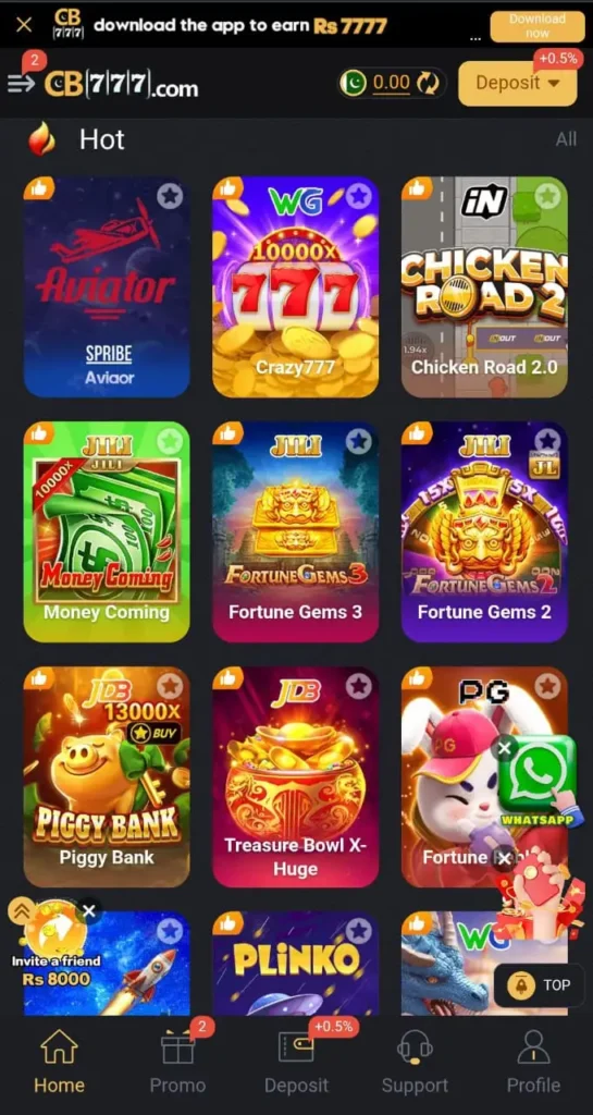 Popular Games in CB777 Game