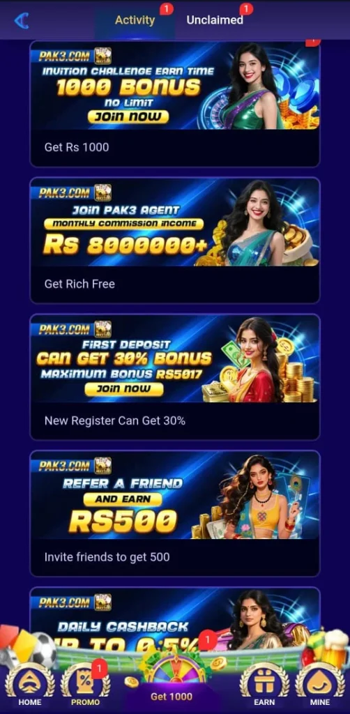 PAK3 Game Promotions