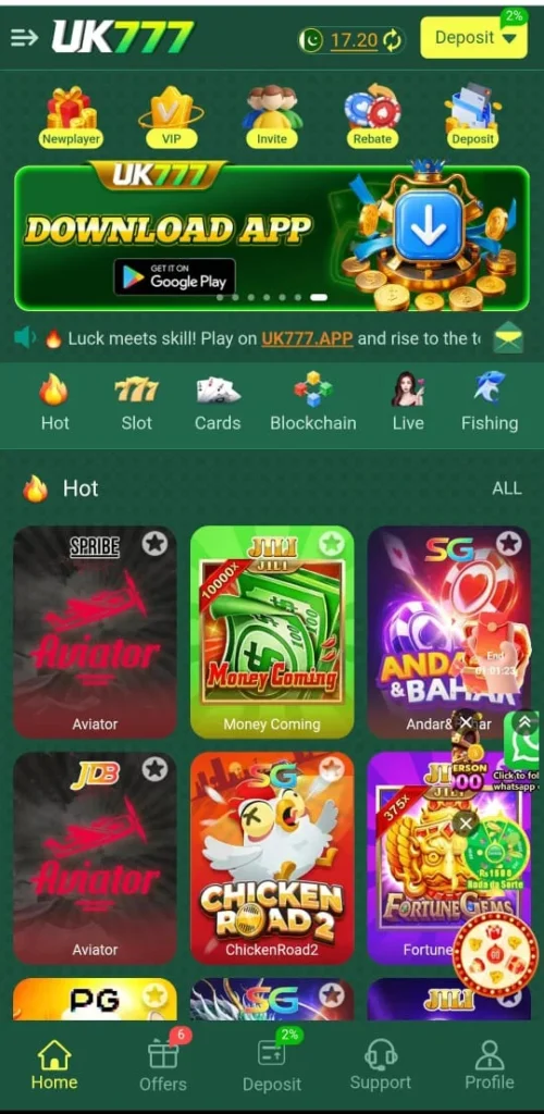 Game Categories in UK777 Game