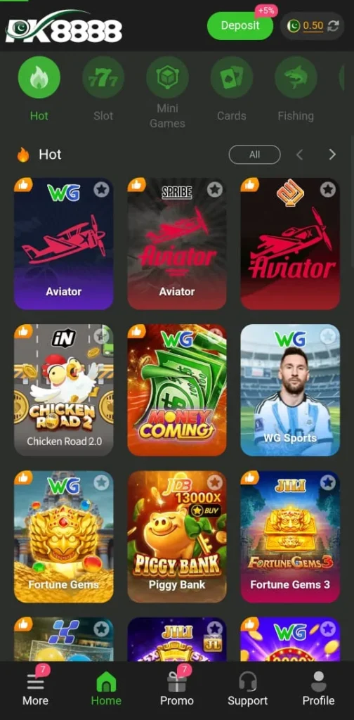 Hot Games in PK8888 Game