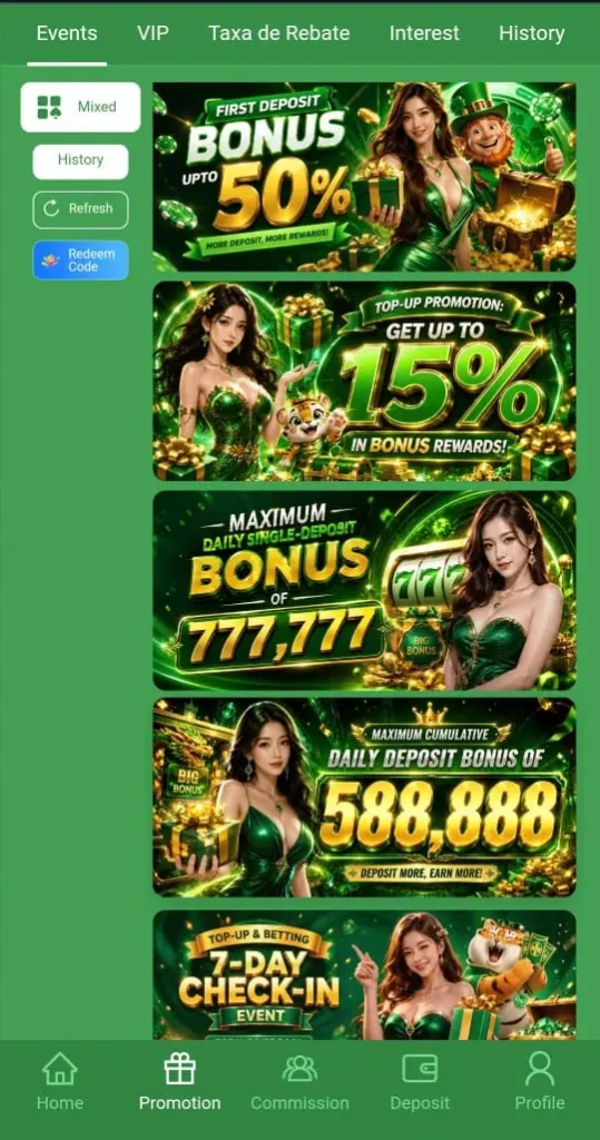PKWG5D Game promotional offers and rewards